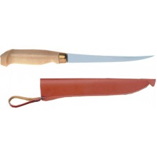 Rybársky nôž filetovací 15cm s koženným púzdrom