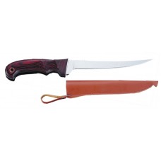 Rybársky nôž filetovací 16cm s koženným púzdrom